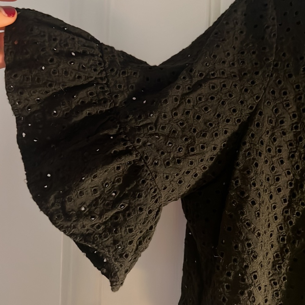 Eyelet Madewell Buttondown / Flutter Sleeve - image 3